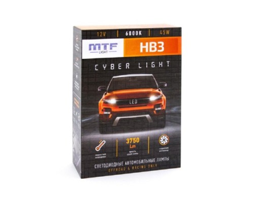 Лампа светодиодная MTF LIGHT CYBER LIGHT, HB3(9005), 12V, 45W, 3750lm, 6000K кулер DPB3K6