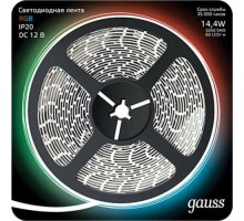 Лента светодиодная GAUSS LED 5050/60-smd 14.4w 12v dc rgb (блистер 5м) 312000414