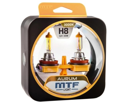 Лампа галогеновая MTF LIGHT серия AURUM H8, 12V, 35W HAU1208