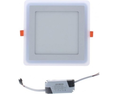 Потолочный светодиодный светильник GAUSS Backlight квадрат 12+3w 960lm 4000k 3 реж led [BL125]