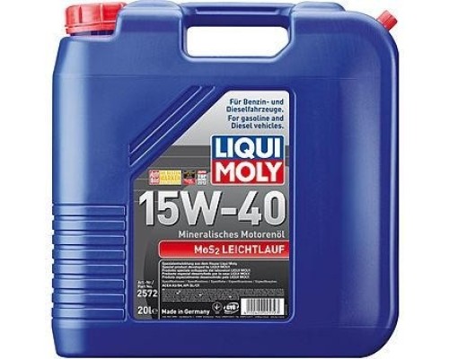 Масло моторное LIQUI-MOLY SAE 15W40 MoS2 Leichtlauf 20 л 2572 минеральное [2572]