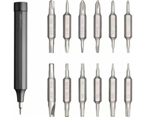 Отвертка с битами HOTO QWLSD004 прецизионная с 24 битами в комплекте графит.