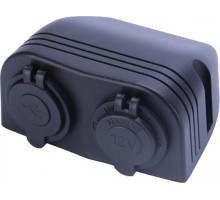 Разъем USB SKIPPER SK-DS6-1021/2023 5В 3.1А и прикуриватель для крепления на приборную панель SK-DS6-1021/2023