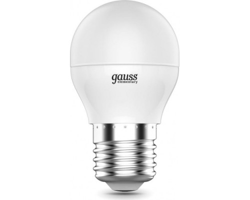 Лампа светодиодная GAUSS Шар elementary шар 8w 560lm 6500k е27 led [53238]