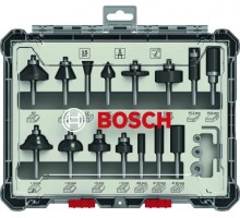 Набор фрез по дереву BOSCH 15 НМ-ФРЕЗ SET 6 мм-ХВ 2607017471