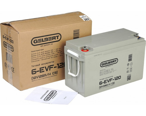 Аккумулятор GELBERT 6-EVF-120 тяговый 12В 126Ач C5