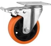 Колесная опора большегрузная MFK-TORG Medium 4024075 PVC полиуретан, поворотное с тормозом  75 мм 4024075 PVC