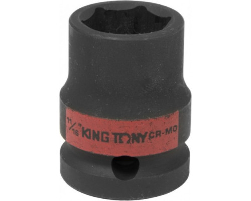 Головка торцевая ударная KING TONY 6-гранная 1/2", 11/16", дюймовая 453522S