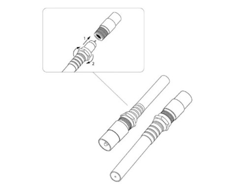 Переходник REXANT 05-4303 ( уп 100 шт ) гн F-шт TV (03-083) [05-4303]