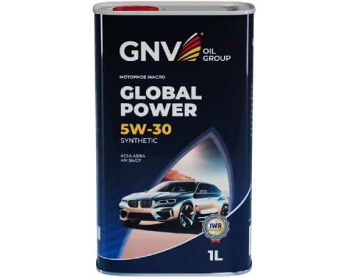 Масло моторное GNV Global Power 5W30 Synthetic A3/B4, SN/CF 1 л (металл. канистра) GGP1M11064010130530001