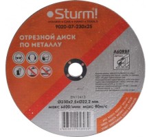 Отрезной круг по металлу Sturm 9020-07-230x25