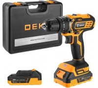 Дрель-шуруповерт аккумуляторная DEKO DKCD20 Impact SET 3 2.0Ahx2 63 tools + набор инструмента 063-4415