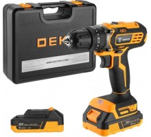 Дрель-шуруповерт аккумуляторная DEKO DKCD20 Impact SET 3 2.0Ahx2 63 tools + набор инструмента 063-4415