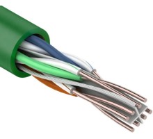 Кабель REXANT U/UTP, CAT 6 нг(A)-HFLTx 4х2х0,575мм, 23AWG внутренний, зеленый [01-0072]