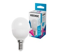 Лампа светодиодная КОСМОС GL45 6,5W 220V E14 4500K LkecLED6.5wGL45E1445