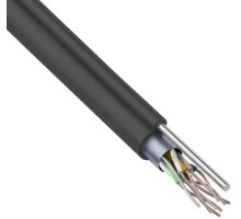 Кабель REXANT F/UTP, CAT 5e, PE 4х2х0,50мм, 24AWG внешний, черный, с тросом [01-0144]