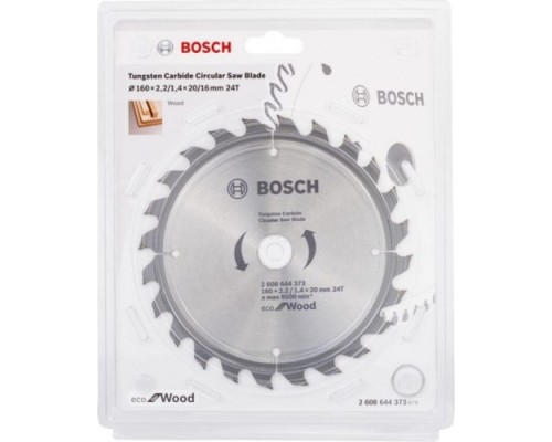 Пильный диск по дереву BOSCH ECO WOOD 160x20/16-24T [2608644373]