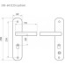 Ручка на планке НОРА-М 200-68 мм STD правая для китайских дверей 