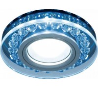 Светильник точечный GAUSS BACKLIGHT кругл. черный/кристалл/хром, gu5.3, led 4100k BL047