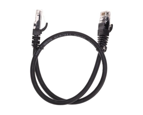 Патч-корд REXANT 02-0292-05 U/UTP, CAT 6, RJ45-RJ45, 26AWG, LSZH, черный 0,5м