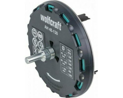 Коронка по дереву WOLFCRAFT 5978000 регулируемая кольцевая для фанеры и гипсокартона (