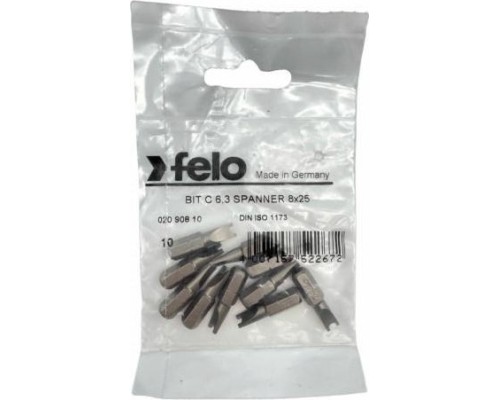 Бита для заворачивания FELO 02090810 spanner 8 серия industrial, 10 шт.