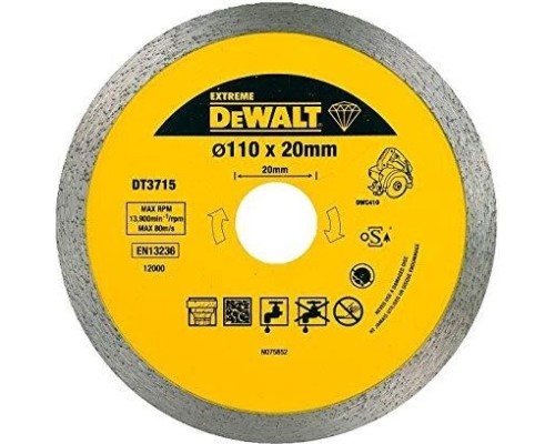 Алмазный диск для резки мрамора DeWALT 110х20.0 мм DT3715-QZ [DT3715-QZ]