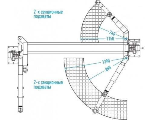 Подъемник автомобильный NORDBERG N4121A-4T 220v 2х стоечный 4т, асимметричный [ЦБ-00009456]