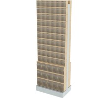 Стойка СТЕЛЛА-ТЕХНИК  бежевая двусторонняя напольная (600х380х1650) 406-00-10-03-B