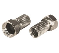 F-разъем REXANT 05-4005 ( уп 100 шт ) для SAT, (с резиновым уплотнителем), медь 05-4005