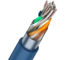 Кабель REXANT F/UTP, CAT 6, PVC 4x2x0,57мм, 23AWG, внутренний, синий [01-0147]