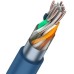 Кабель REXANT F/UTP, CAT 6, PVC 4x2x0,57мм, 23AWG, внутренний, синий [01-0147]