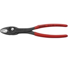 Клещи переставные TwinGrip KNIPEX 8201200 черненные, длина 200 мм, обливные рукоятки [KN-8201200]