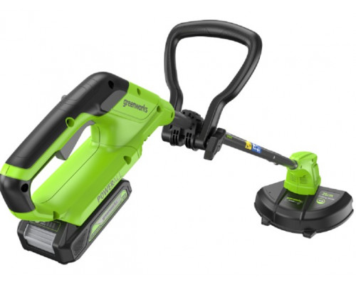Триммер аккумуляторный GREENWORKS 2113307SA 24V, 25 см, с 1хАКБ 2 Ач и ЗУ купить с доставкой и официальной гарантией