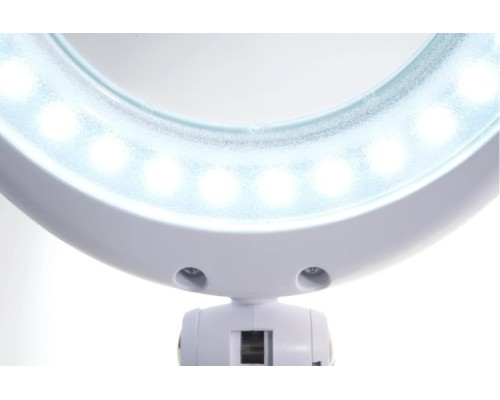 Лупа настольная REXANT 31-0245 3D с подсветкой 30 SMD LED, ø100мм, белая