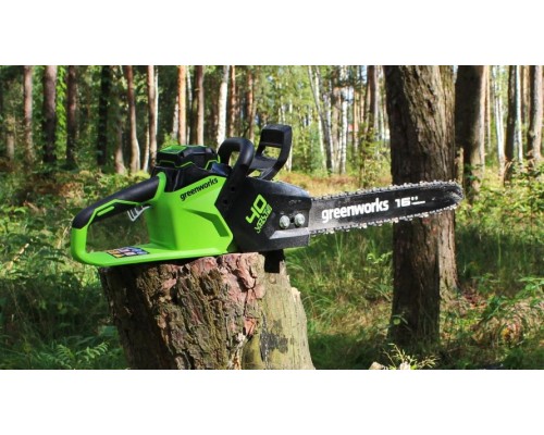 Пила цепная аккумуляторная GREENWORKS GD40CS18K4 бесщеточная (2005807UB) [2005807UB]