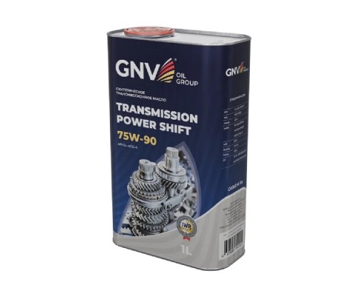 Масло трансмиссионное GNV Transmission Power Shift 75W90 GL-4/5 (металл. канистра) 1 л GTP1M72010017517590001