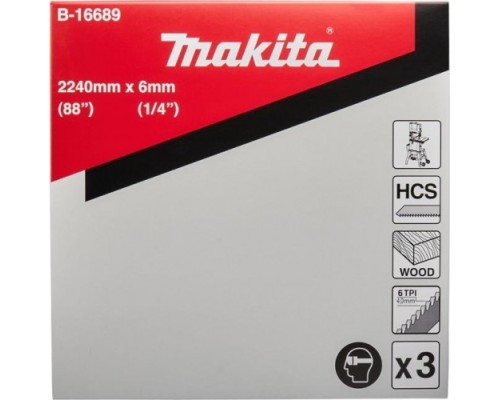 Пила кольцевая по дереву MAKITA B-16689 2240х0,5х6х6tpi 3 шт.