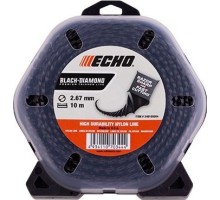 Леска триммерная ECHO 2,7мм/ 10м Black Diamond Line (витой квадрат) [340105004]