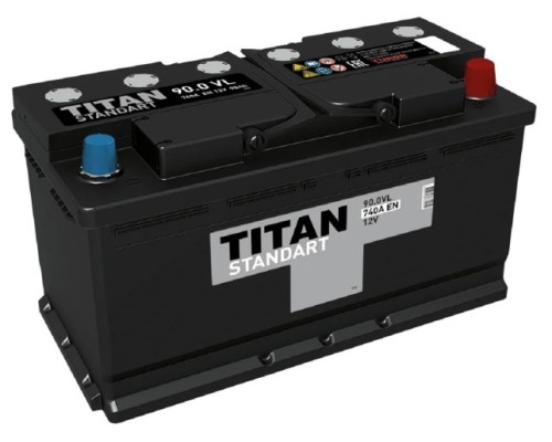 Аккумулятор Titan STANDART 90.0 VL 740А [4607008882254]