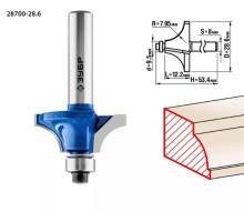Фреза по дереву ЗУБР ПРОФЕССИОНАЛ 28,6x13мм, радиус 8мм, кромочная калевочная №1 28700-28.6