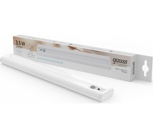 Светильник сенсорный GAUSS Sensor 3,5w 316х47х18, 200лм (линейный, белый) многофункциональный автономный CL004