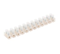 Клеммная колодка REXANT 07-5006 ( уп. 10 штук ) винтовая КВ- 6 (2,5-6 мм²), ток 6А, белая (ЗВИ) 07-5006