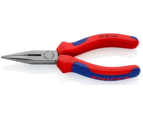 Длинногубцы KNIPEX KN-2502140SB с режущими кромками, 140 мм