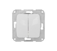 Выключатель Kranz KR-78-0202 DEA 2кл с/у 10А мех. бел