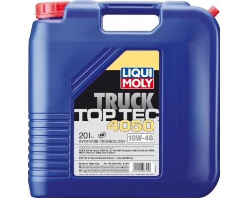 Масло дизельное LIQUI-MOLY SAE 10W40 Top Tec Truck 4050 20 л 3794 синтетическое [3794]