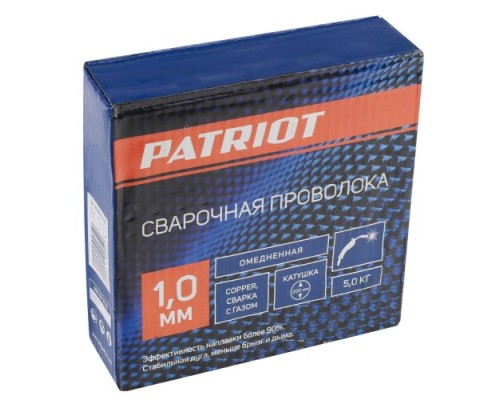 Проволока сварочная омедненная PATRIOT 1.0 мм, 5 кг [605002220]