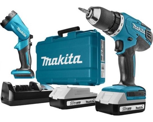 Аккумуляторная дрель-шуруповерт MAKITA DF 457 DWLE [DF457DWLE]