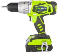 Аккумуляторная дрель-шуруповерт GREENWORKS G24CDB2X ударная (3802407) [3802407]