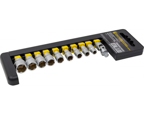 Набор головок 1/4" BERGER BG2032 SuperLock, 10 предметов (6-14 мм)